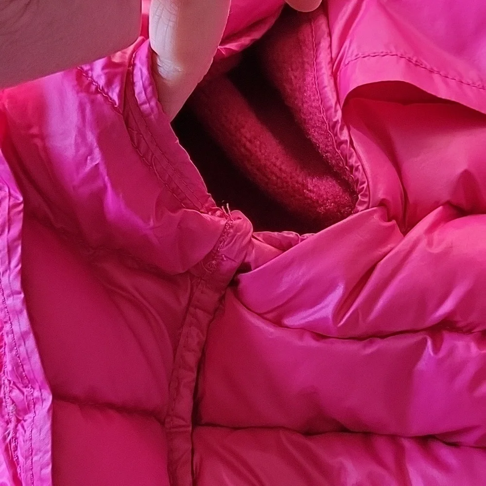 Michael Kors Hot Pink Puffer Ruffle Down Removable Hood Toddler Sz4 Light Jacket
